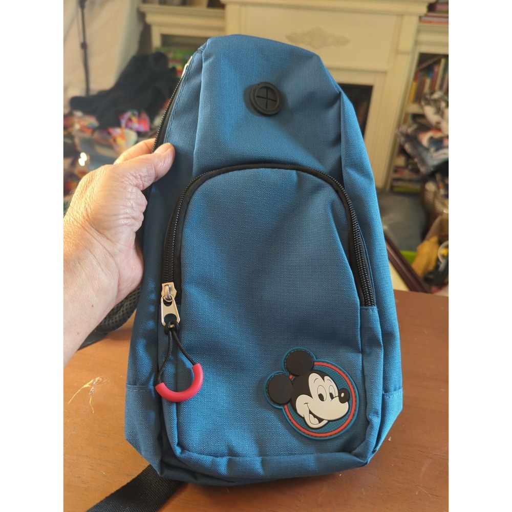 Disney Parks Blue Mickey Mouse Sling Shoulder Bag
